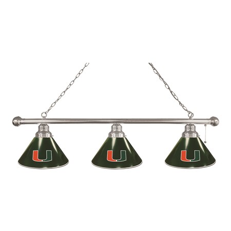 Holland Bar Stool Co Miami (FL) 3 Shade Billiard Light, Chrome Fixture BL3CHMia-FL